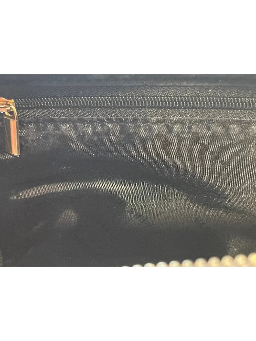 Versace Parfums Gold Crossbody Clutch Bag Chain Strap